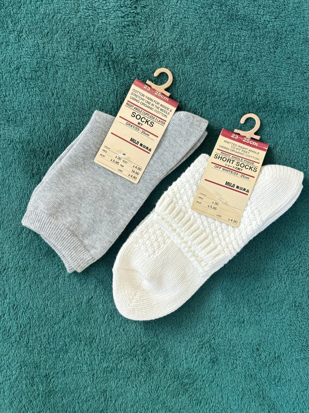 Muji Men’s Low-Cut Socks Pack — Gray & Off-White